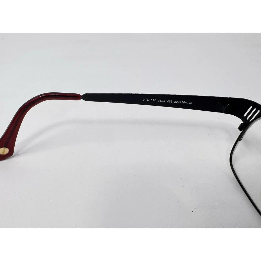 FYSH 3435 463 Eyeglass Frames Only 52-18-135 Red Black Urban Eyewear